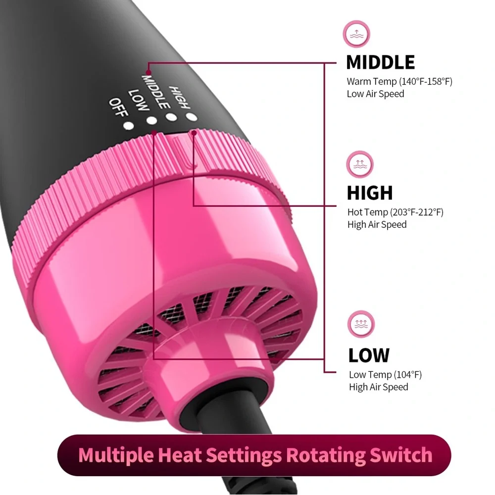 Blow Dryer Brush Hair Straightener Brush, 4 in 1 Hair Dryer and Styler Volumizer